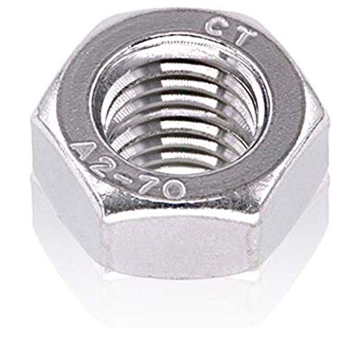 M8 Hex Nut M8-1.25 (20 Pack), 65mm Height, 304 18-8 Stainless Steel, Hex Nuts 120153