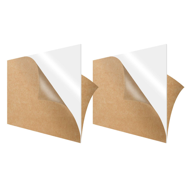 SimbaLux Acrylic Sheet White 32% Translucent Cast Plexiglass 12” x 12” Square Panel 1/8” Thick (3mm) Pack of 2 Plastic Plexi Glass Board with Protective Paper for Signs, DIY Display Projects, Craft White, Translucent 32% 12"x12", 1/8" Thick 2-Pack