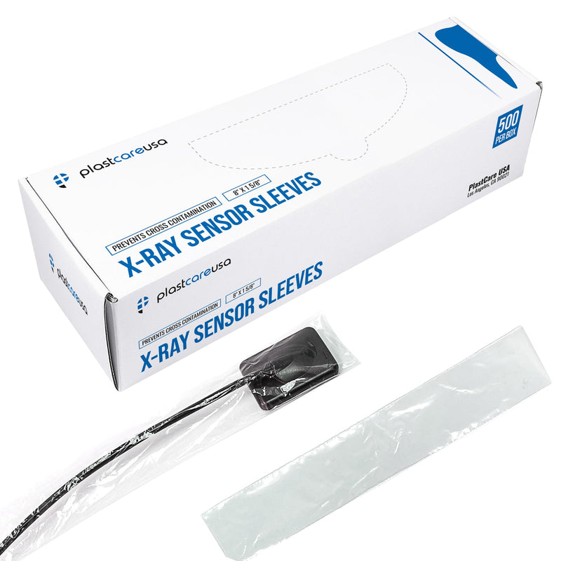 Disposable Plastic Digital X-Ray Sensor Cover Barrier Sleeves (Box of 500) (8" x 1 5/8") by PlastCare USA 8" x 1 5/8"