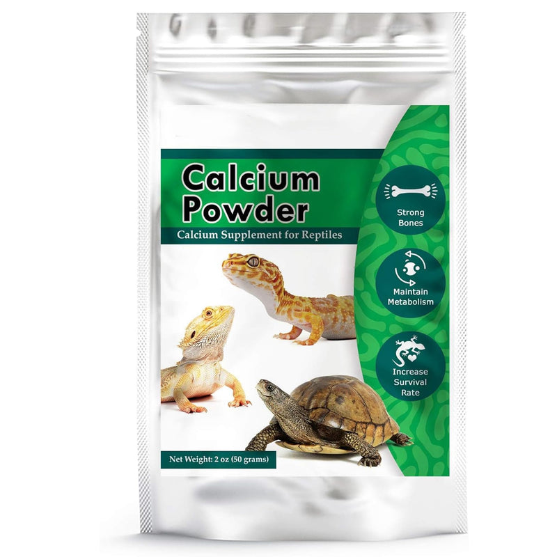 CoCoo Reptile Calcium Powder, Ideal for Leopard Geckos, Chameleons, Iguanas, Turtles, Chicken & Dog, Avoid Vitamin D3 Overdose in Bearded Dragons, Lizards Love It, Energy-rich Additional Feed, 2 oz. - PawsPlanet Australia