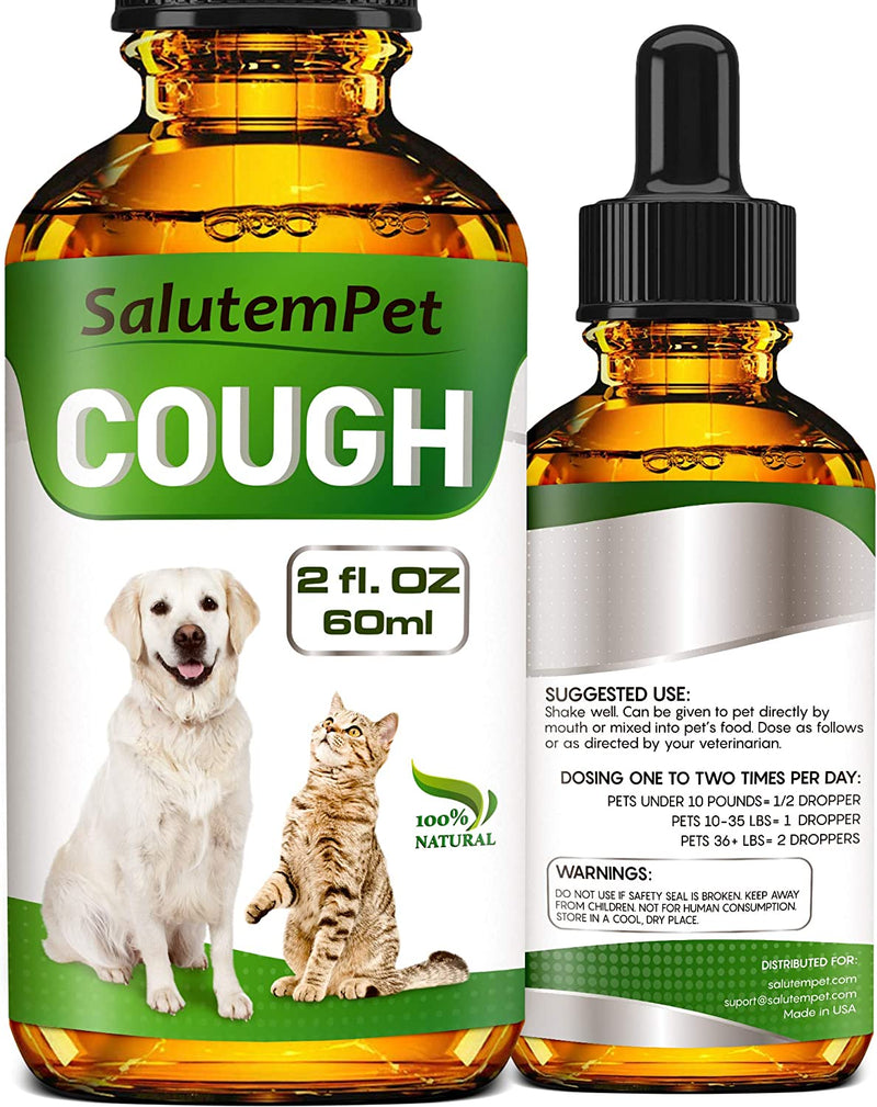 Dog Cough Suppressant - Natural Cough Remedy for Dogs - Liquid Cough Drops for Dogs & Cats - Herbal Dog Cough Formula Eases Coughing & Wheezing - Collapsed Trachea Upper Respiratory Support - PawsPlanet Australia