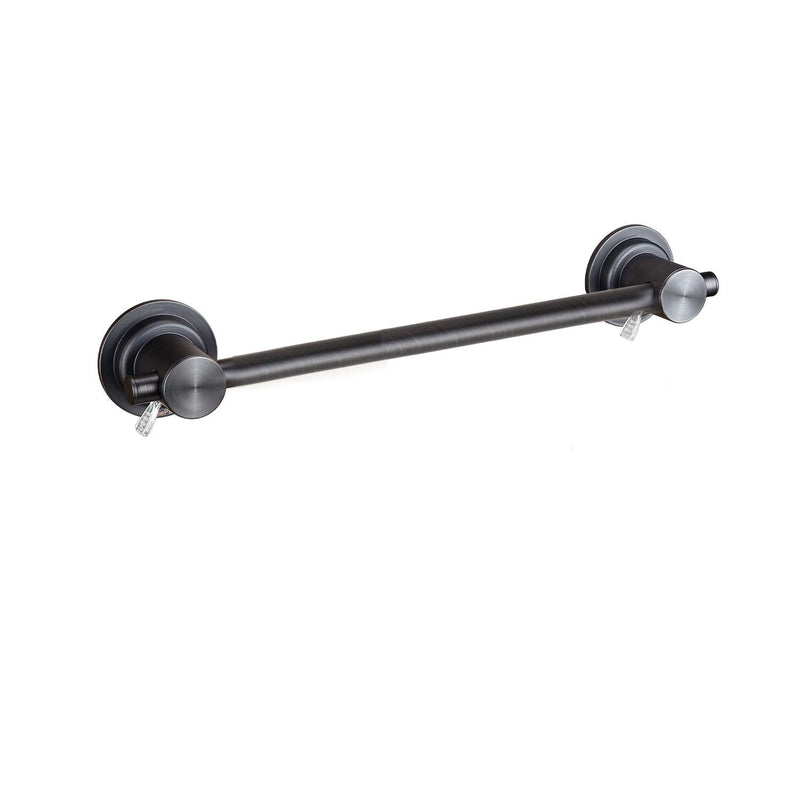 JiePai 16 inch Vacuum Suction Cup Towel Bar,Removeable Shower Mat Rod Shower Door Adhesive Towel Bar Suction Towel Rack (Oil Rubbed Bronze, 16inch) Oil Rubbed Bronze