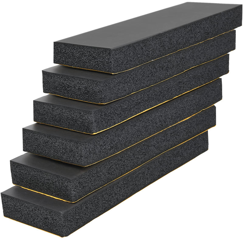 Garage Wall Protector Bumper Guards - 6 Pack Universal 1-3/16" Thick Car Door Edge Guard Self-Adhesive Comprehensive Protection EVA Foam Scratch Prevention Padding for Warehouse Parking Narrow Garage 6 Pack 11.8"x3.9"x1.2" Black