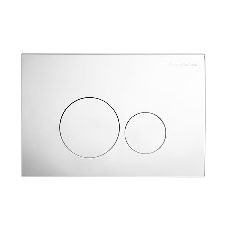 Monaco Wall Mount Actuator Flush Push Button Plate in Polished Chrome Monaco