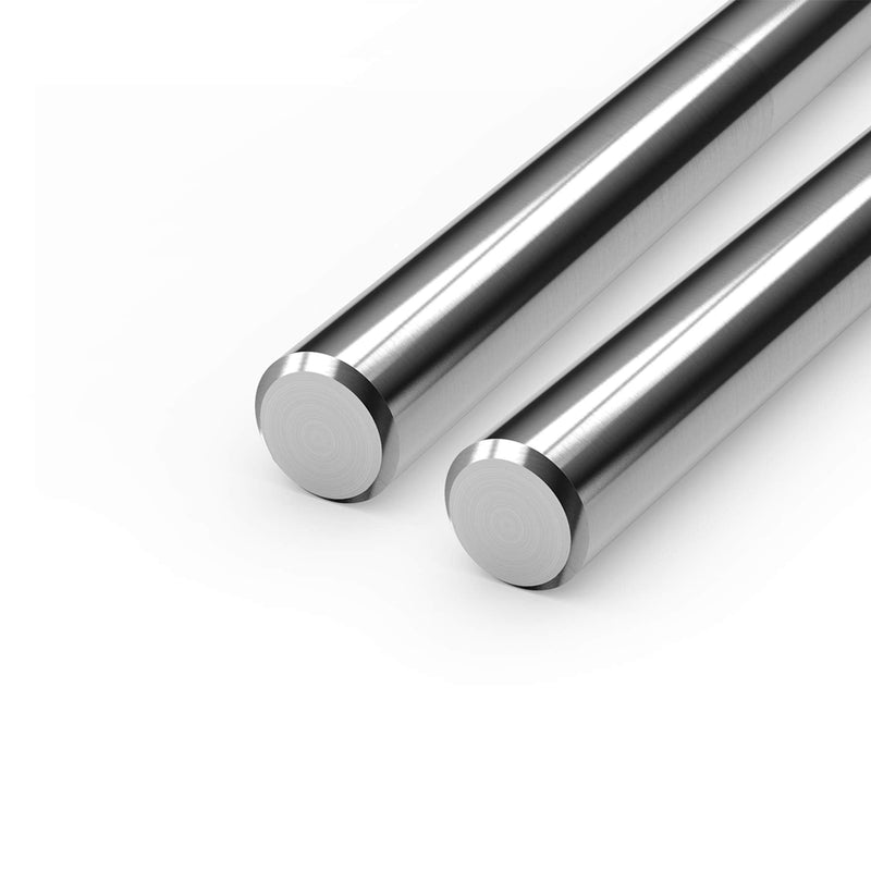 Linear Motion Rods, FEYRINX 2PCS 8mm x 350mm (.315 x 13.78 inches) Case Hardened Chrome Linear Rail Shaft for 3D Printer, DIY, CNC - Metric h8 Tolerance 350mm long 8mm Diam