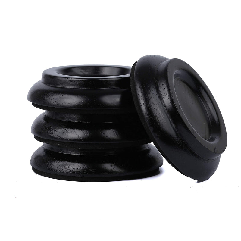 NUEVEN Solid Wood Piano Caster Piano Leg Floor Protectors 4-Pack Upright Piano Caster Cups with Non-Slip & Anti-Noise Foam (Black) Black