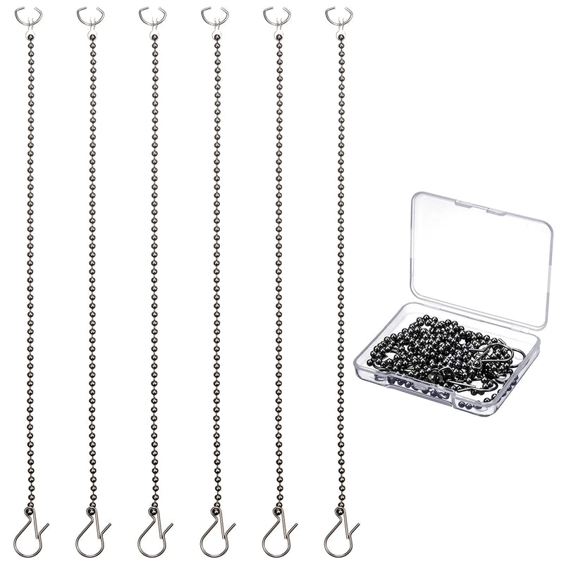 Mudder 6 Pack Toilet Handle Beaded Chain Universal Toilet Flapper Chain Replacement Kit Stainless Steel Lift Chain Replacement for Most Flappers