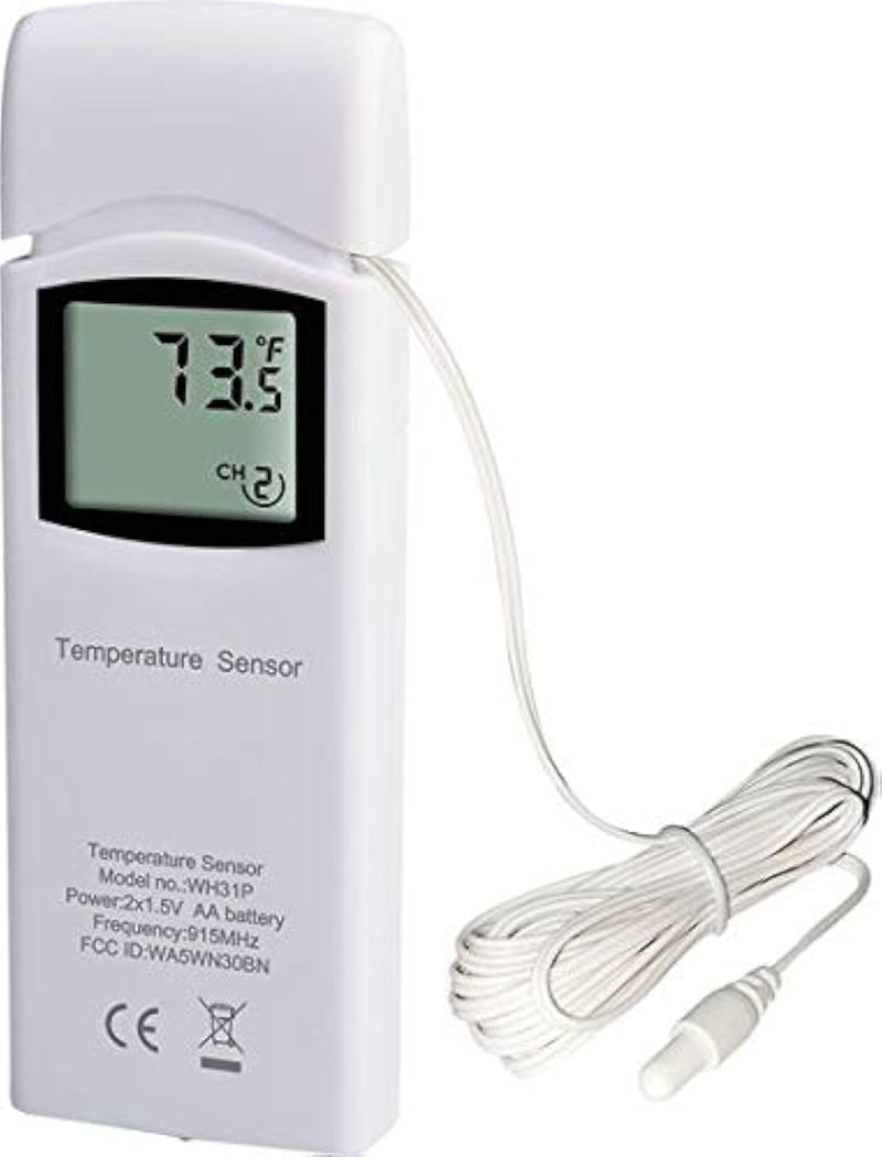 Ambient Weather WH31P Water Proof Thermometer Probe Sensor Probe Thermometer 8 Channel