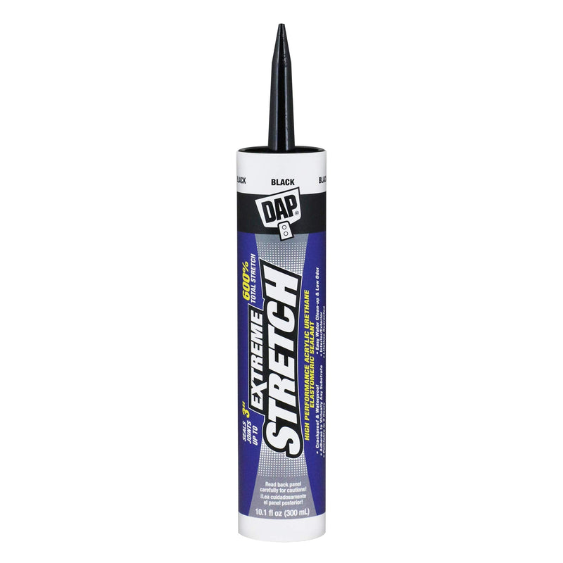 DAP 7079818713 Extreme Stretch Elastomeric Sealant, Black, 10 Ounces 10.1 FL OZ