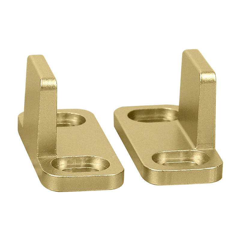 National Hardware N700-113 Interior Sliding Barn Door Hardware Double Floor Guide, 1 3/4 in, Brushed Gold 1 Count (Pack of 1) - NewNest Australia