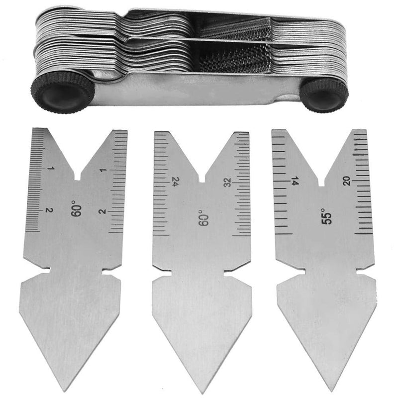 Pitch Gauge, Fishtail Gauge Screw Cutting Tools Thread Gauges, Grinding Lightweight for Measuring Screws Pitch for Cutting Screws