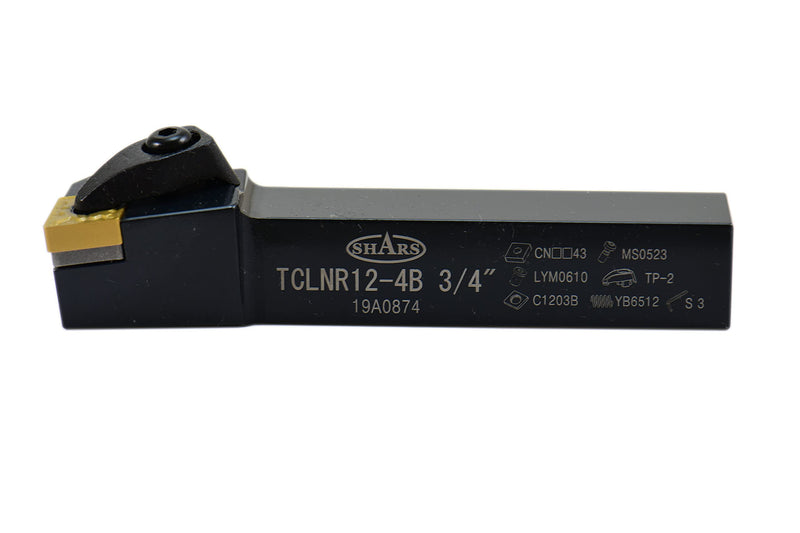Shars 3/4" Right Hand TCLN T-Type Clamp Indexable Turning Tool Holder for CNMG Insert 404-7830 ]