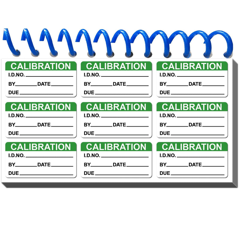 Self Laminating Calibration Labels 1x2 Inch Write-on Calibration Stickers with Spiral Bound Cover for NIST Calibration ISO-900 Calibrate Equipment Inspection Safety Label Quality Control (1 x 2 Inch) 1 x 2 Inch