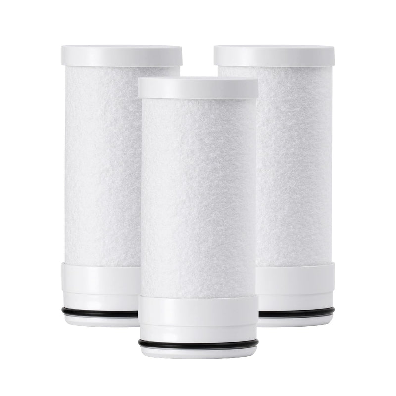 Waterdrop WD-FF-03A Faucet Replacement Filter, Carbon Block Filter Fits WD-FC-01, WD-FC-02, WD-FC-06, Reduces Chlorine, Heavy Metals and Bad Taste, Pack of 3