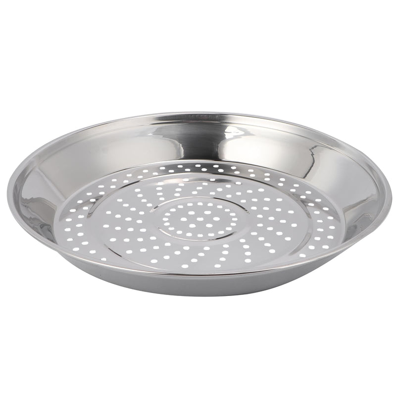 Cabilock 12.20 Inch Stainless Steel Steamer Rack with Holes Thick Food Steaming Tray for Wok Cooking Vegetables Fish Dumplings Kitchen Steamer Basket 30cm