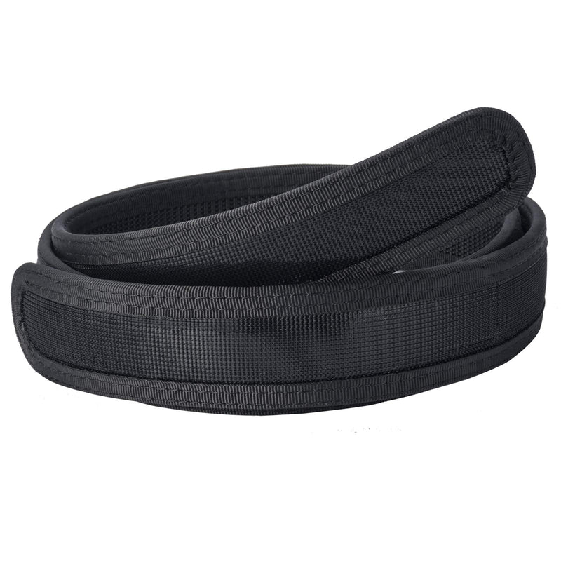Inner Belt 1.5" Hook Liner Belt Buckleless Under Belt for Duty Belt EDC Work Black M(31"-35")