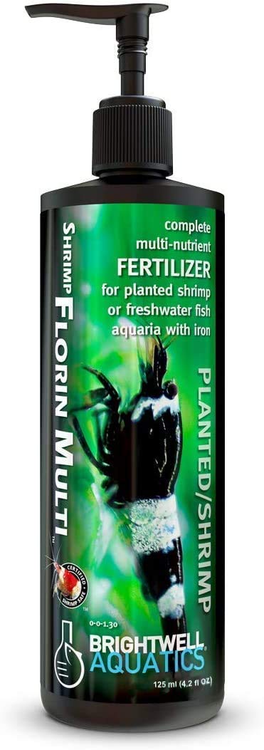 Brightwell Aquatics Shrimp FlorinMulti – Complete Plant Nutrient Supplement for Shrimp & Freshwater Aquariums – Supports Growth, Color & Health – Copper-Free, 125 ml 125-ml