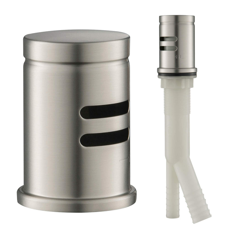 KRAUS Dishwasher Air Gap in Spot Free All-Brite™ Stainless Steel, KAG-1SFS Spot Free Stainless Steel Flat Top