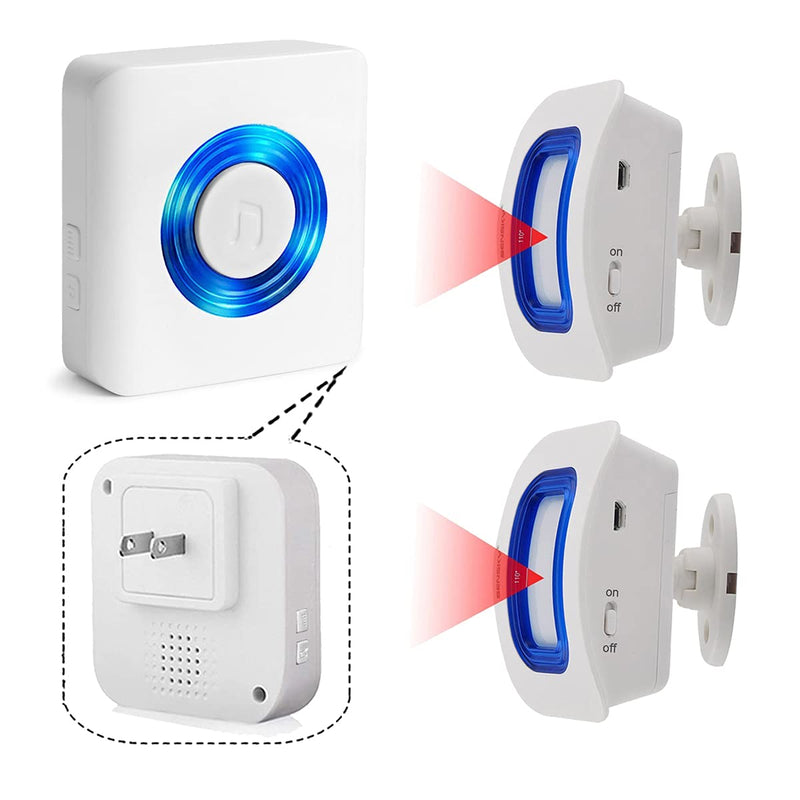 Wireless Indoor Motion Sensor Alarm, Bed Alarm and Fall Prevention for Elderly/Dementia Patients/Kids (2 Motion Detector +1 Receiver) 1 pager+2 sensor - NewNest Australia