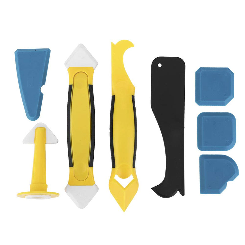 Walfront 8Pcs Silicone Sealant Scraper Plastic Spatula Silicone Sealant Remover Hand Operated Tool Scraper Joint Silicone Grout Remover Plastic Scraper, Scraper for Industrial Hardware Accessory