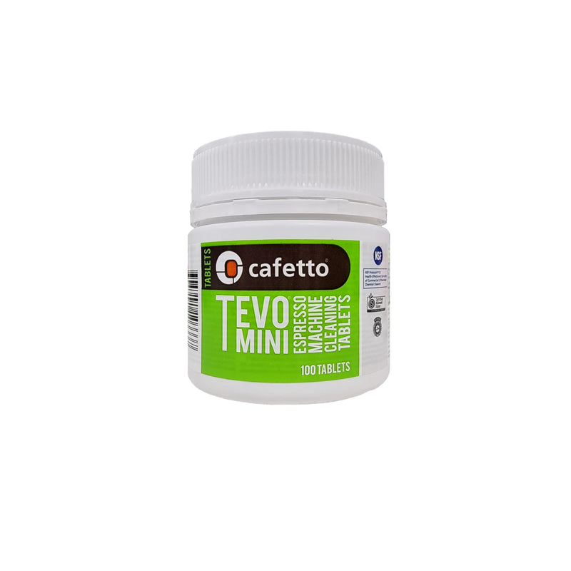 Cafetto Tevo Tablets Mini 1.5g 100 Tablets for manual and semi automatic espresso machines. Compatible with Breville, Sage, Gaggia, Rancilio, Rocket, ECM, Profitec, Lelit.