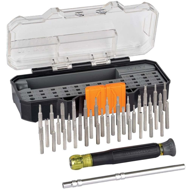Klein Tools 32717 Precision Screwdriver Set with Case, All-in-One Multi-Function Repair Tool Kit Includes 39 Bits for Apple Products 39 Bit Driver Set
