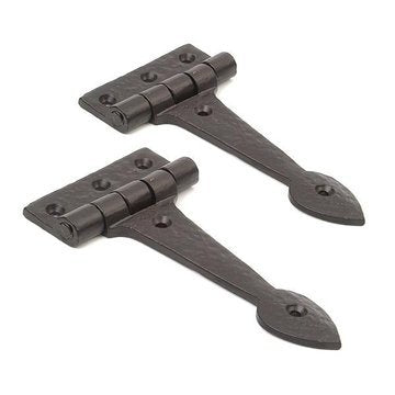 Van Dyke's Restorers Spade Strap Hinge, Black Powder Coat, 6" 6 Inch