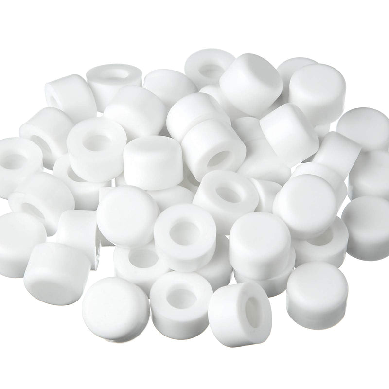 Outus 15 Pcs Rubber Door Stop Silicone Replacement Door Stop Caps Tips Bumpers for Wall and Floor Protection, Universal Size (White) White