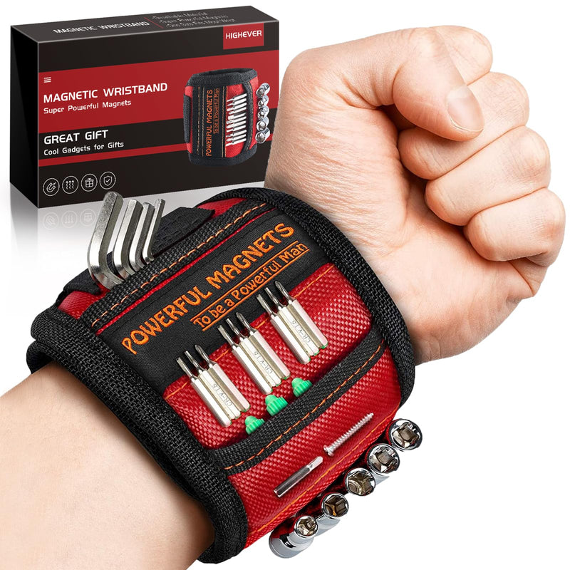 Magnetic Wristband Perfect Stocking Stuffers for Men Women Adults Gifts, Tool Belt Magnet Wrist for Holding Screws Nails Christmas Gadget Birthday Dad Him Husband Who Have Everything Wants Nothing Long Wristband