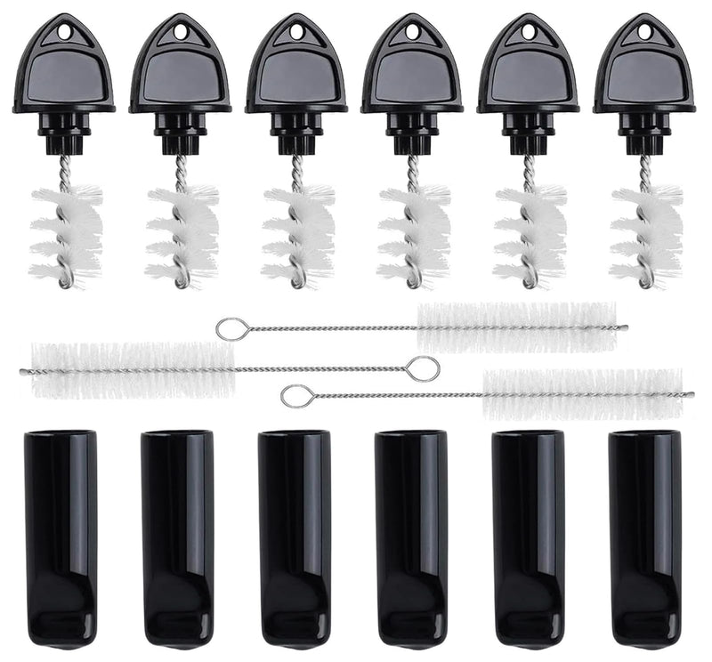 Beer Faucet Cap & Plug Covers 15 Pack Beer Tap Cap Plug Brush, Draft Beer Faucet Rubber Soother Sanitary Covers, Cleaning Brush Cleaning Tap Kit for Kegerator Draft Beer Faucet (6+6+3)