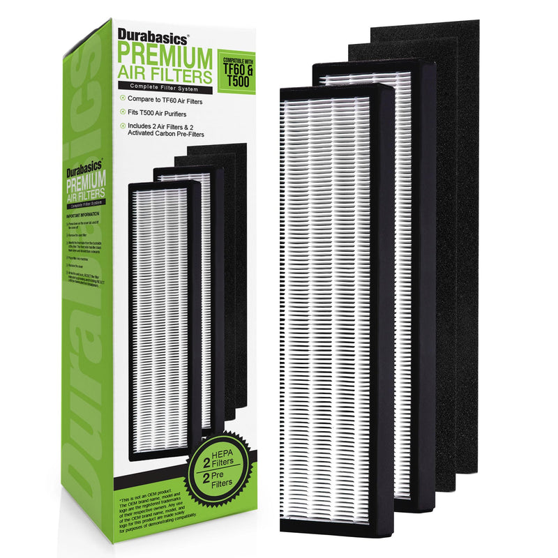 Durabasics Replacement Filters Compatible with Alen T500-2 Pack Replacement Filter
