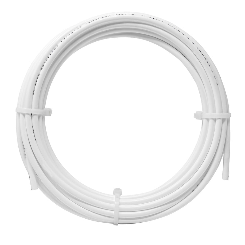 1/4" OD NSF Certified 25 Feet Length Tubing for Reverse Osmosis De-ionized Water Filtration Systems, Refrigerators, and Other Appliances (1/4" OD, 25', White) 25' x 1/4" OD