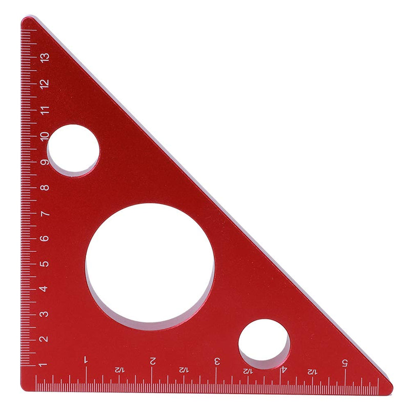 Woodworking Quare Ruler, Measuring & Layout Tools Carpentry 5in/13cm Right Angle Triangle Height Ruler Aluminum Alloy Carpenter Measuring Tool