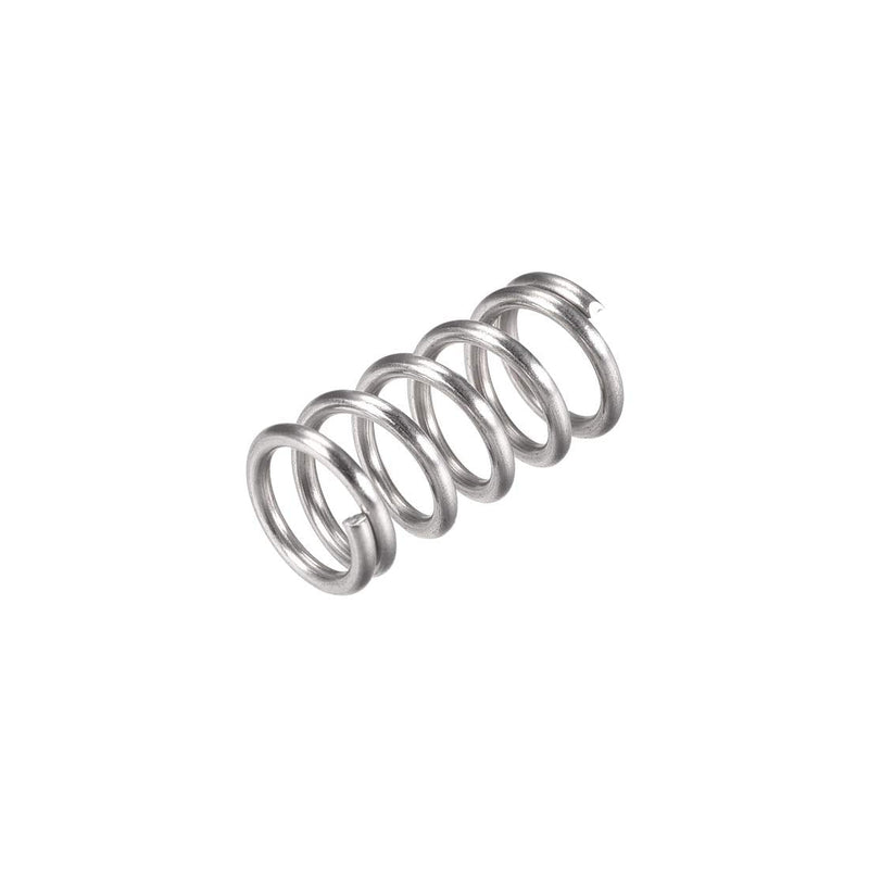 uxcell Compression Spring,304 Stainless Steel,12mm OD,1.6mm Wire Size,13.75mm Compressed Length,25mm Free Length,63.2N Load Capacity,Silver Tone,10pcs 12mmx1.6mmx25mm