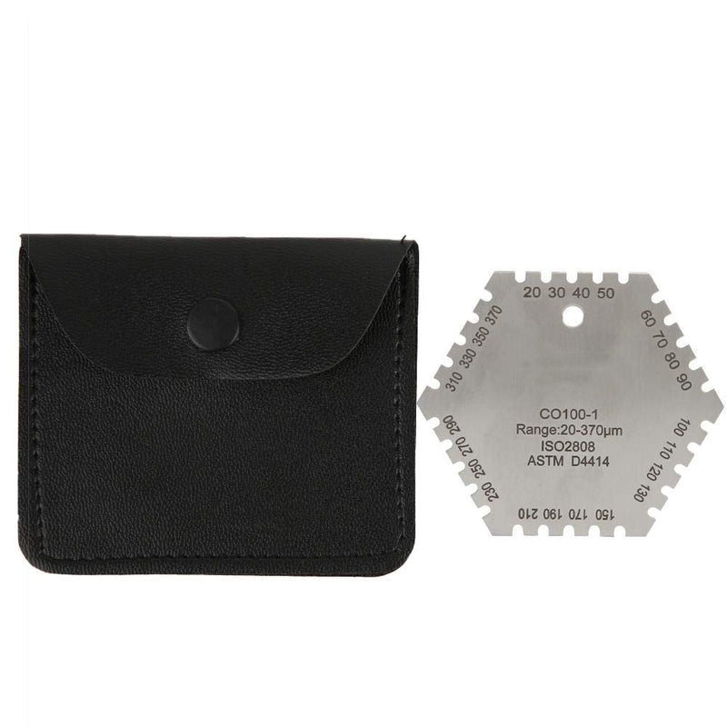 Wet Film Comb CO100-1 Stainless Steel Hexagonal High Exactness Wet Film Thickness Gage Wet Film Comb Card Thickness Meter Architectural Coatings 20-370um