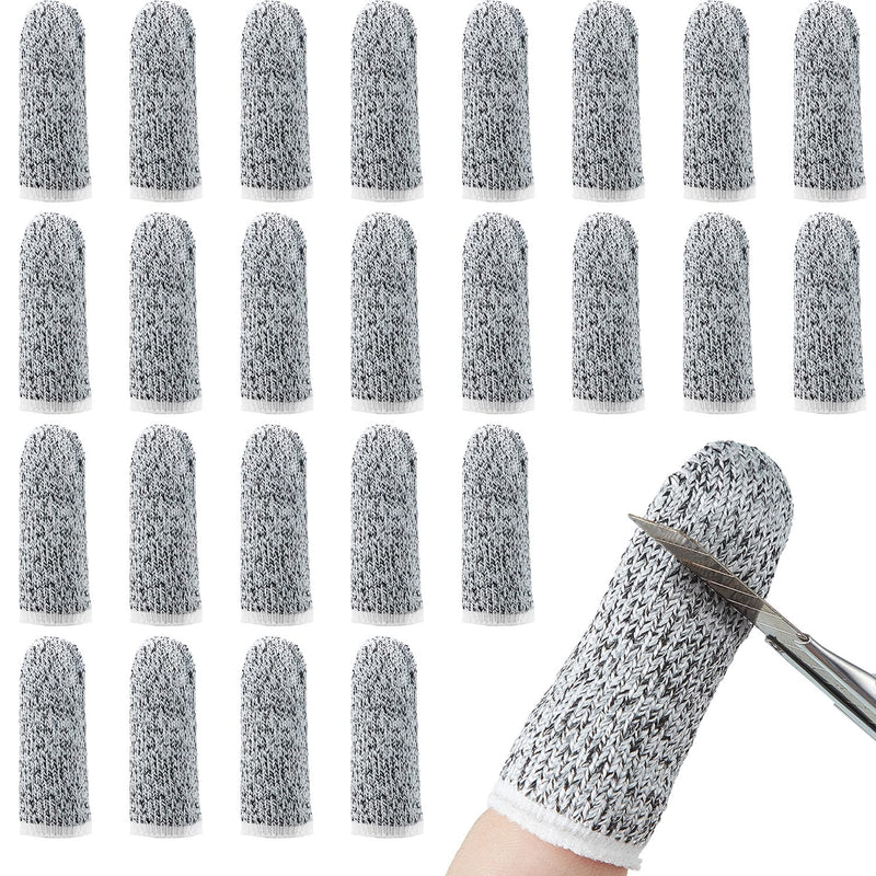 Honoson 20 Pieces Cut Resistant Finger Cots Gel Finger Guards Finger Protectors Reusable Fingertip Covers Large Finger Sleeve for Kitchen Food Cutting Sculpture Work Supplies