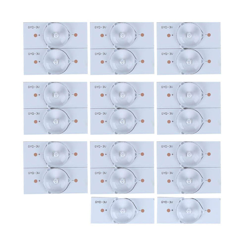 20PCs 3V SMD Lamp Beads, Fiberglass Board with Optical Lens Filter SMD Light Bead for TV Repair (20 Pcs)