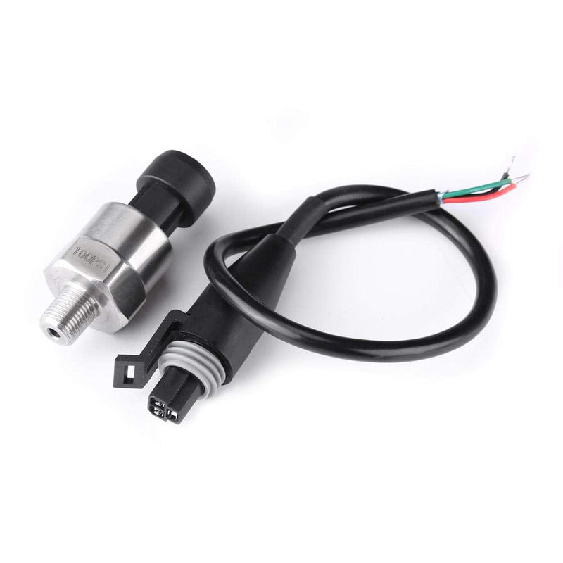 Pressure Transducer Sender Sensor for Oil Fuel 0.5-4.5V, Pressure Sender, 1/8" NPT Thread Stainless Steel, Compatible with Oil, Fuel, Air, Water(100PSI)