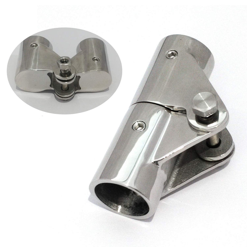 NRC&XRC 316SS Boat Tube Connector,Boat Rail Fittings Folding Swivel Connector for 3/4INCH O.D. Tube/Pipe of Marine Boat Yacht