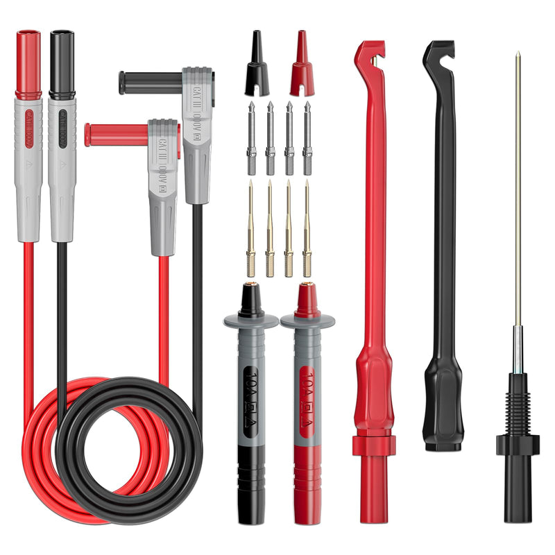 Goupchn Multimeter Automotive Test Leads Kit with Wire Piercing Clip Puncture Probes 4mm Banana Plug Extension Test Cable Set P1033B