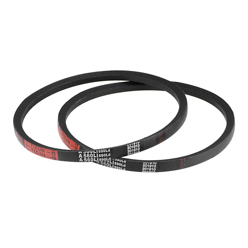uxcell A560 V-Belts 560mm Inner Girth 13mm Top Width 8mm Thickness A-Section Rubber Drive Transmission Belt 2pcs 22"