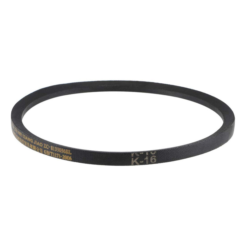 uxcell K-16 V Belt Machine Transmission Rubber, Black Replacement Drive Belt 16 inch Pitch Girth 8mm Width 6mm Height JIS Standard 16"