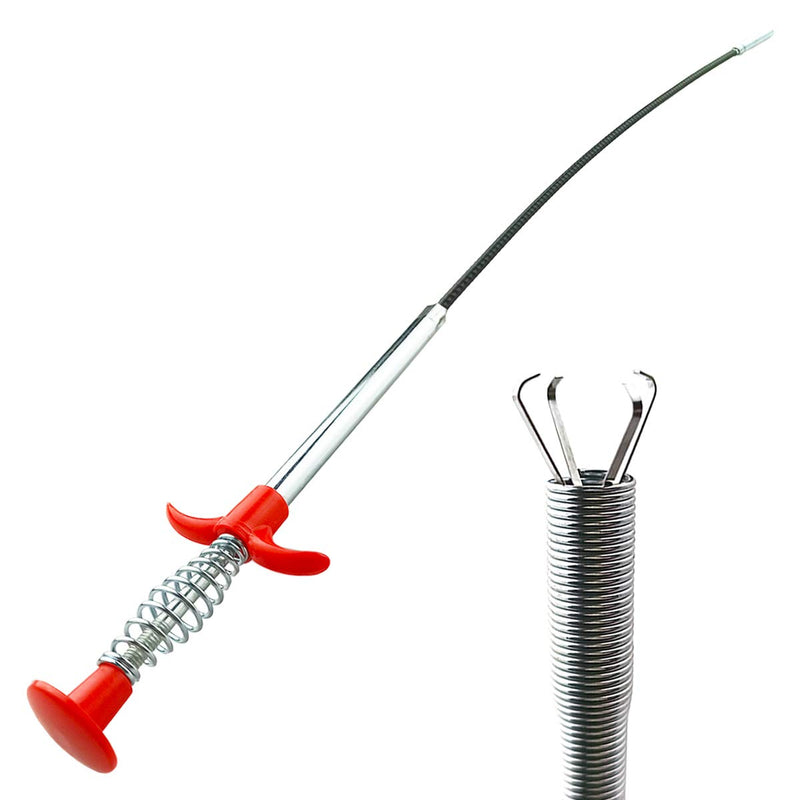 Plumbing Grabber Sink Grabber Flexible Claw Pickup Tool for Litter Pick, Drains, Home Sink, Toilet & Clean Dryer Vents (24inch) 24inch