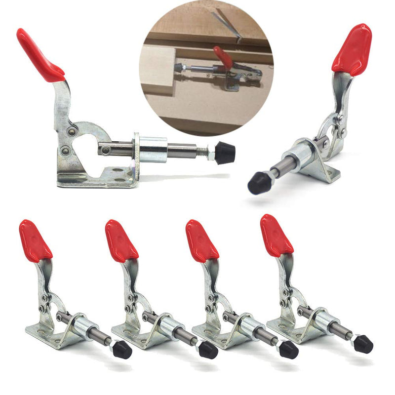 Push Pull Action Toggle Clamps 6 PACK 301AM Latch Anti-slip Hand Tool 110Lbs Holding Capacity Quick Release Clamp … (301AM)