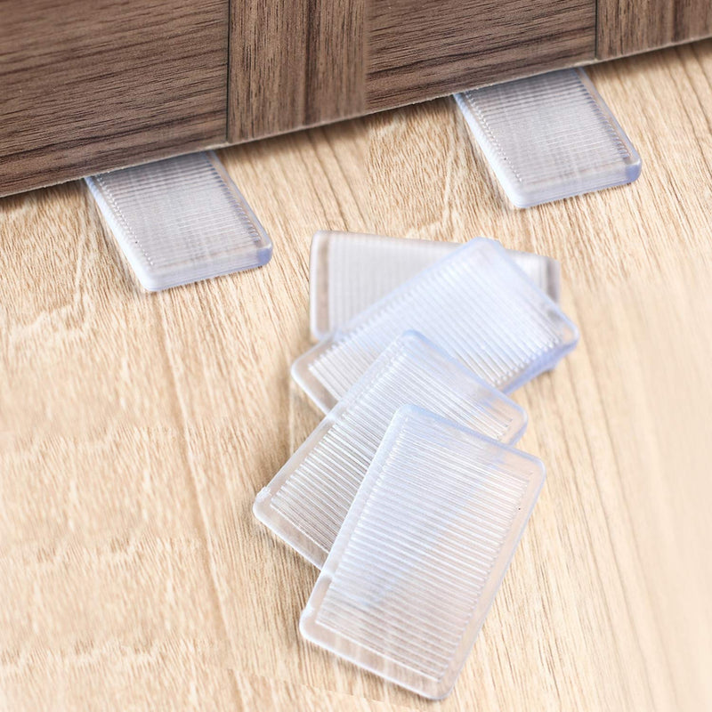8 Pcs Plastic Clear Table Shims, Level Wedge for Home Furniture, Have Extreme Weight Capacity, Weather Resistant, Levelers for Wobbly Uneven Floors Fixing Toilet Leveling (Transparent) Highest side 0.2in/5mm Clear - 8 Pcs