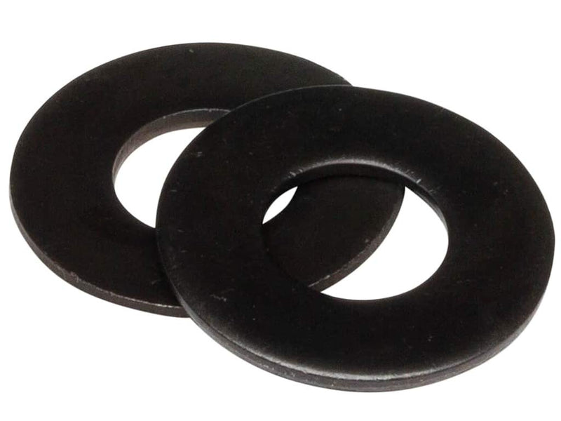 18-8 Stainless Steel 5/16" Flat Washers (100 pcs) Black Oxidized in USA by Makers Bolt 5/16" (.343ID X .750OD X .050TH)