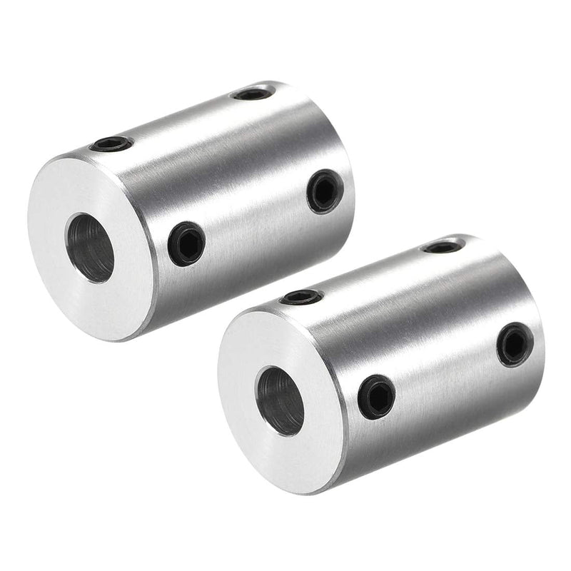 uxcell 1/4 Inch to 1/4 Inch Bore Rigid Coupling Set Screw L25XD18 Aluminum Alloy,Shaft Coupler Connector,Motor Accessories,2pcs 6.35mm to 6.35mm - NewNest Australia