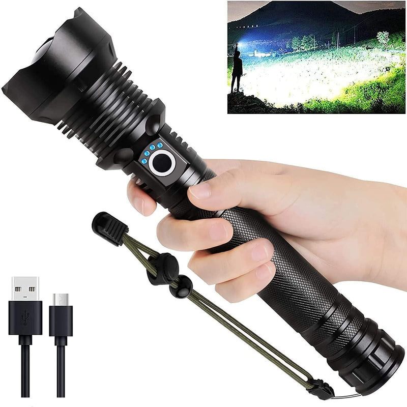 Rechargeable LED Flashlights High Lumens, 990000 Lumens Super Bright Flashlight with 5 Modes & Waterproof, Powerful Handheld Flashlight for Camping Emergencies Rust