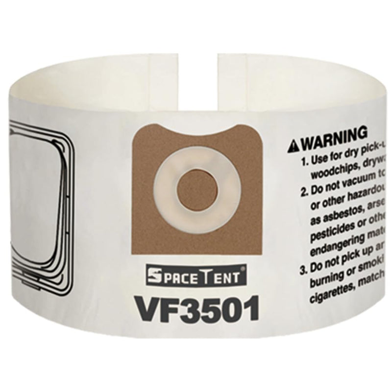 6 Pack VF3501 Replacement Bags, compatible with Ridgid 3, 4 and 4.5 Gallon Shop Vac, Rigid Size C Vacuum Bags, 23738, WS32045F 6