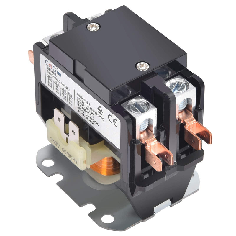 2 Pole Air Conditioner Contactor 40 Amp 240V Coil,Condenser Contactor Compressor Contactor… 2P 40A 240V
